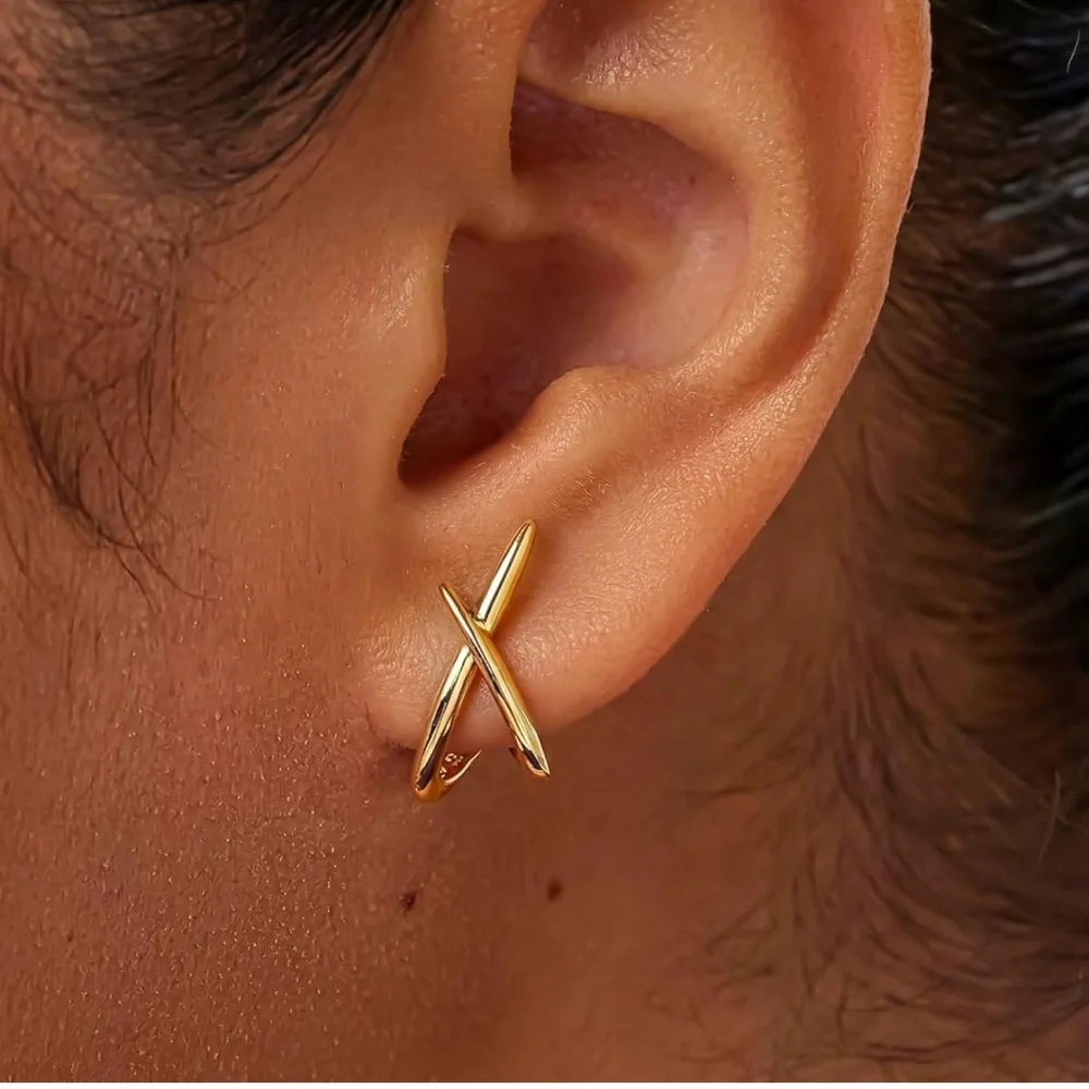 New! Anthropologie Anna Louisa Sloane Criss Cross Earrings (1065) NWOT